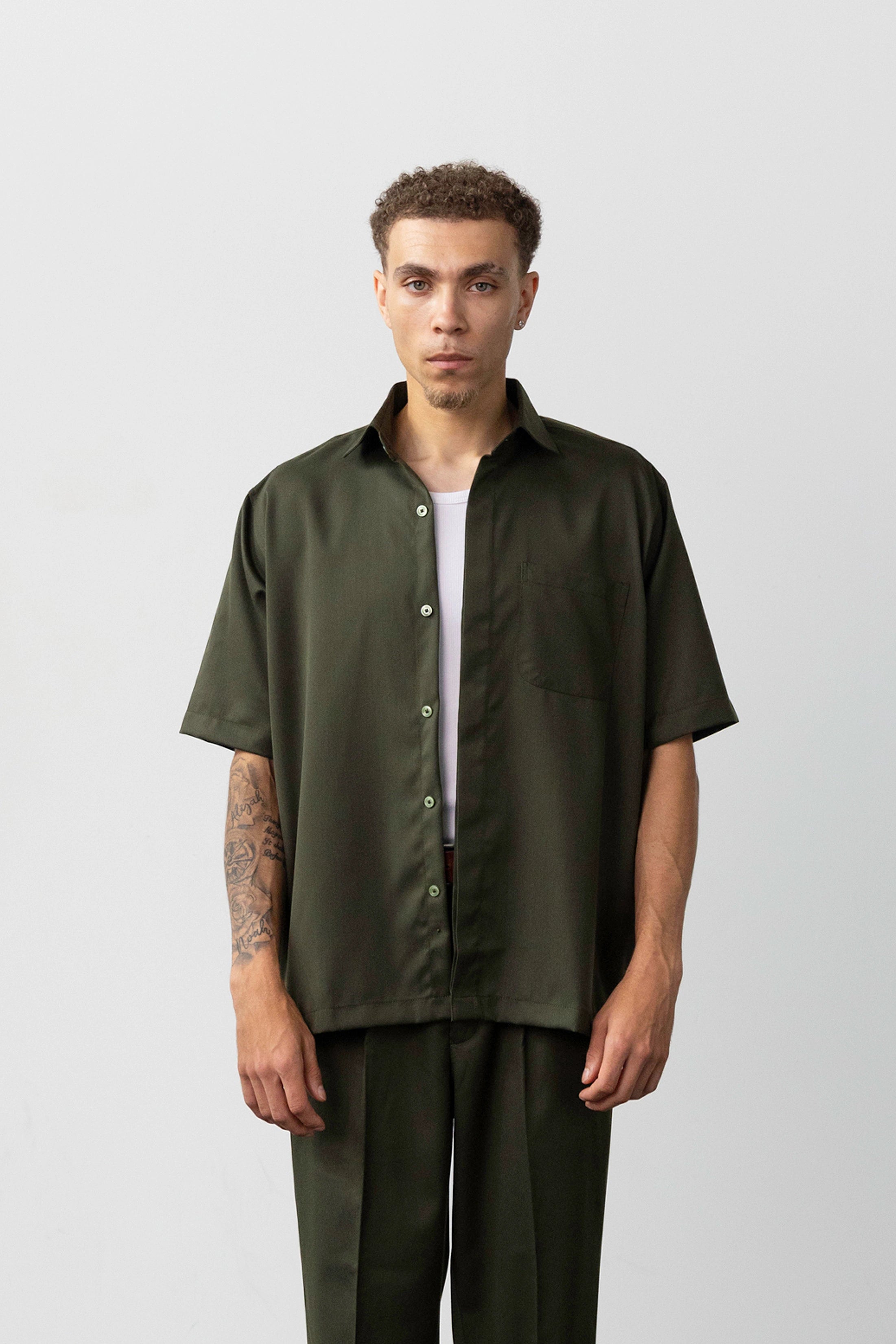 Green Short-Sleeve Shirt